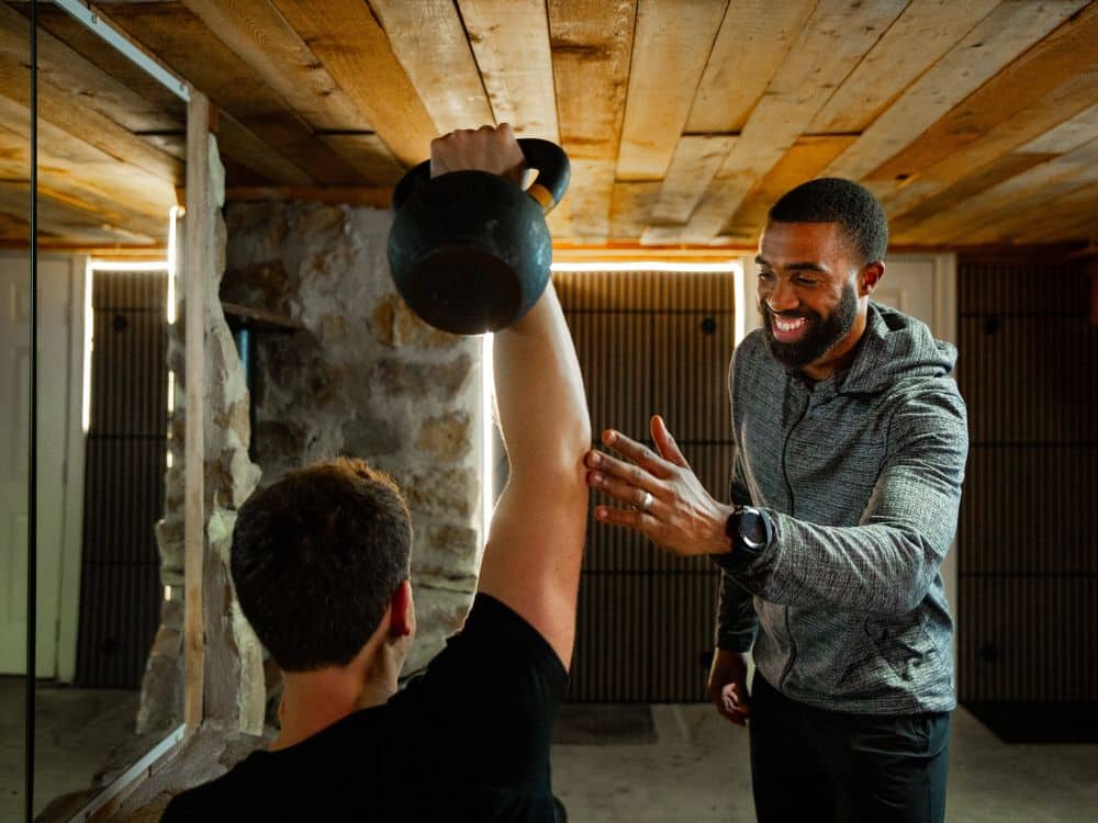 Coach Joshua Parris of Parris Performance Institute coaching a member during a private training session